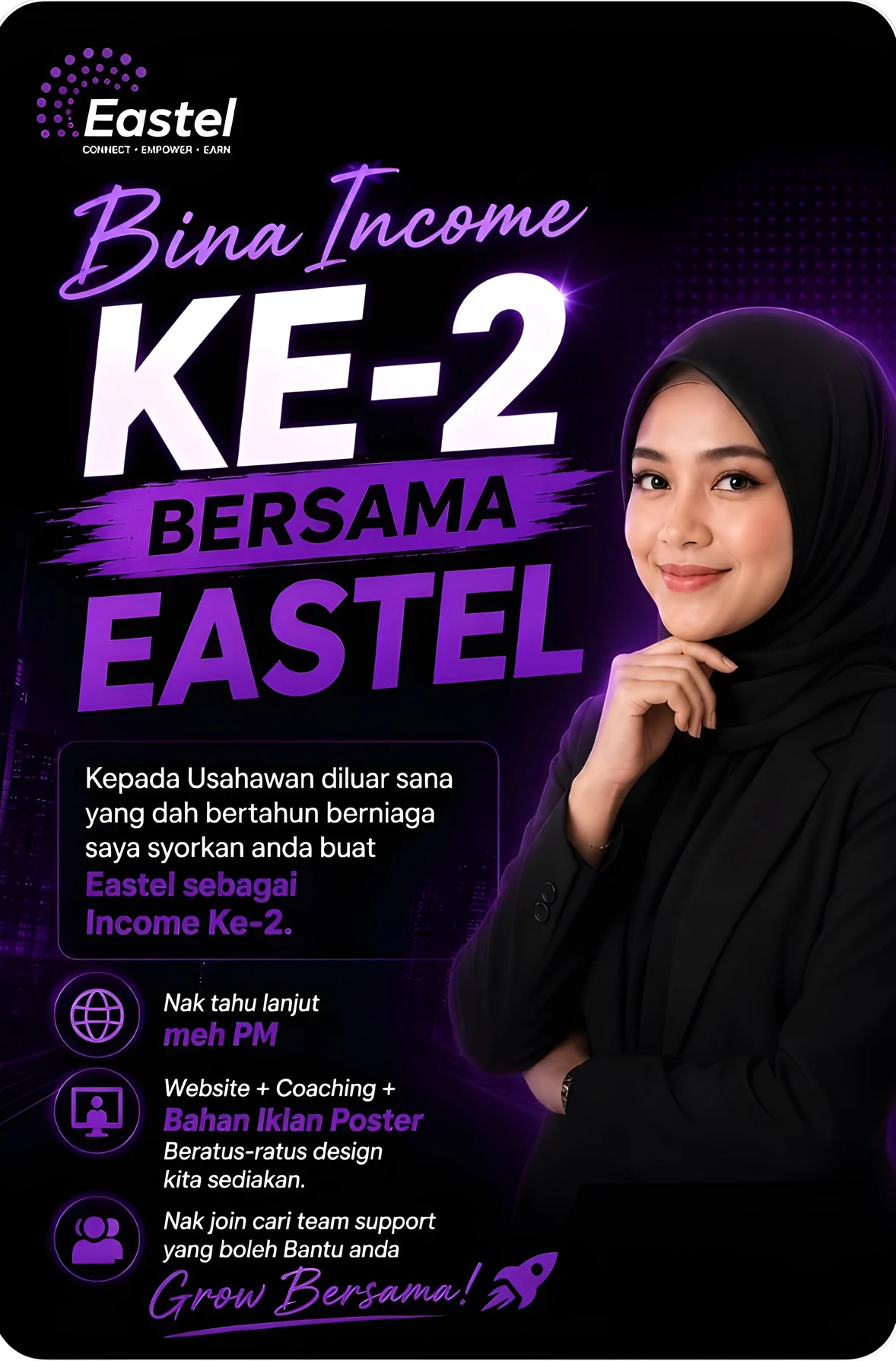 Poster: Bina Income Ke-2 bersama Eastel